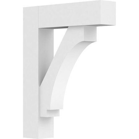 Ekena Millwork Standard Imperial Architectural Grade PVC Bracket With Block Ends, 3"W x 14"D x 18"H BKTP03X14X18IMP05